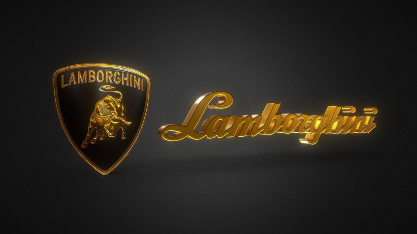 Lamborghini Logo Full HD 1080p Wallpaper 1920x1080px