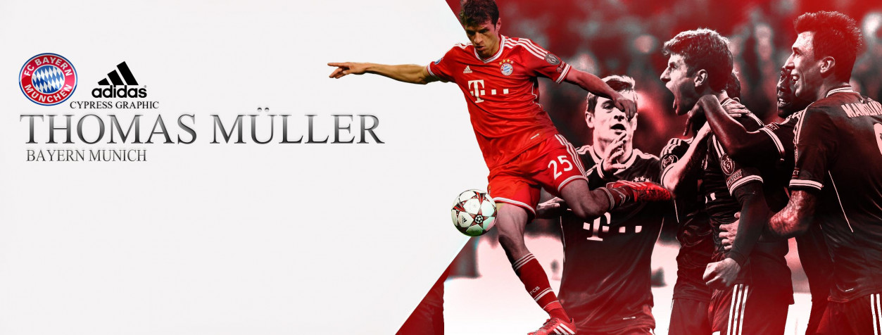 Thomas Muller HD Wallpaper 2500x950px