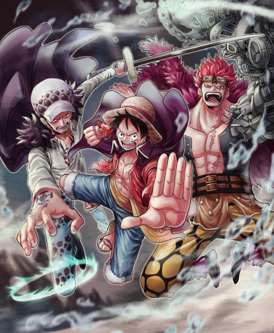 Law And Luffy Phone Background 1598x1939px