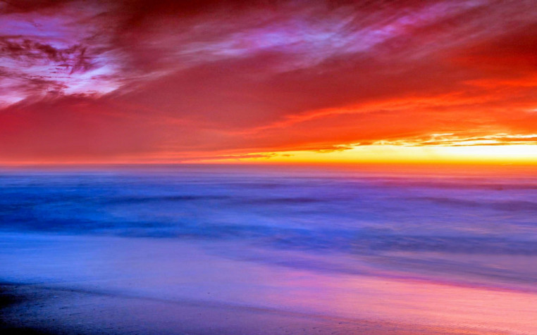 Ocean Sunset Retina Widescreen Wallpaper 2880x1800px