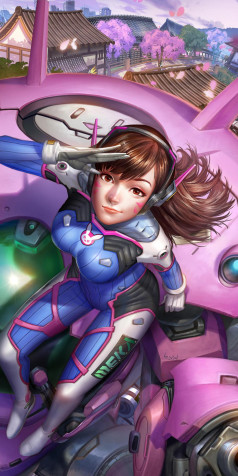 Dva Overwatch Mobile Wallpaper 1080x2160px