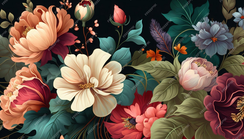 Floral Desktop Background 2000x1143px