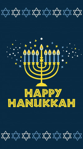 Hanukkah Phone Background Image 1080x1920px