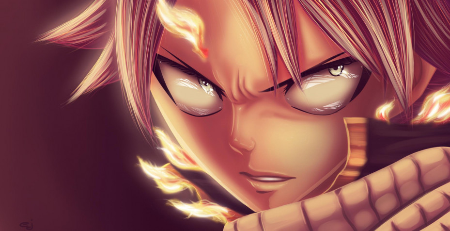 Natsu Dragneel Background Image 2407x1234px