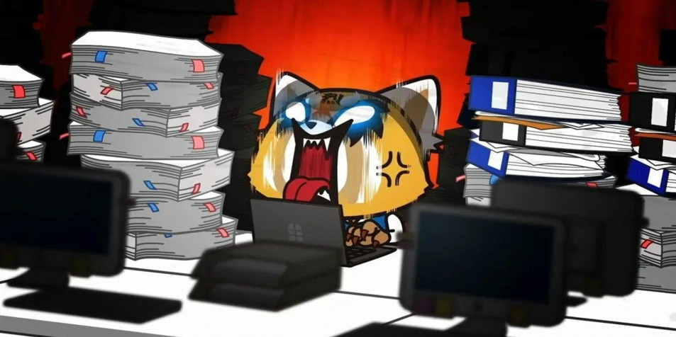 Title Aggretsuko HD Background 1800x900px