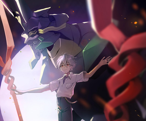 Kaworu Nagisa MacBook Background 2935x2446px