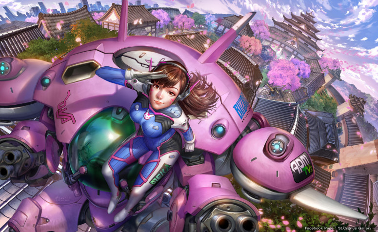 Dva Overwatch MacBook Background 3126x1919px