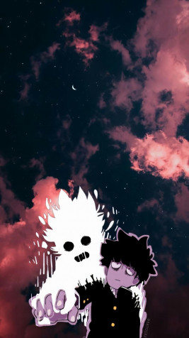 Mob Psycho iPhone Background Image 1080x1920px