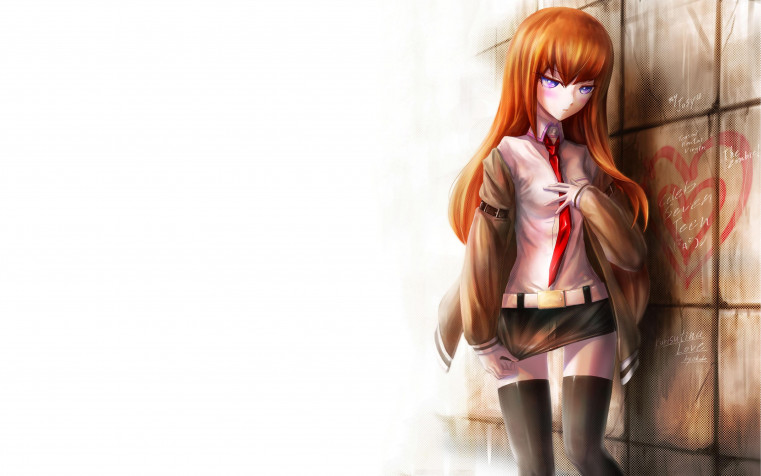 Kurisu Makise Desktop Wallpaper 3723x2327px