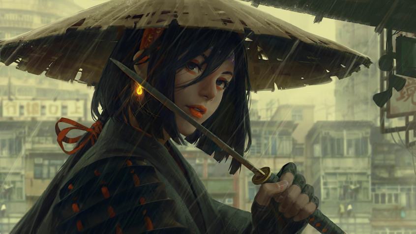 Samurai Girl Wallpaper 3840x2160px