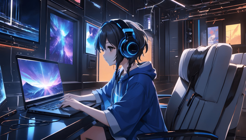 Anime Girl Desktop HD Background 1920x1097px