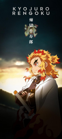 Rengoku iPhone Background Image 1079x2400px