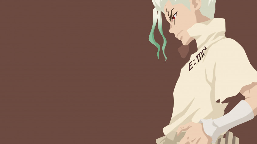 Senku Ishigami Desktop HD Background 4098x2304px