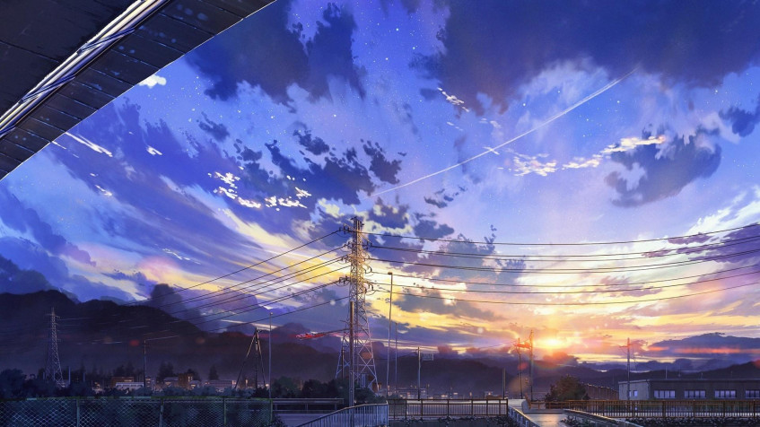 Anime Landscape Full HD 1080p Wallpaper 1920x1080px