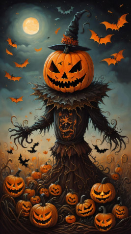 Jack Olantern iPhone Background Image 1280x2276px