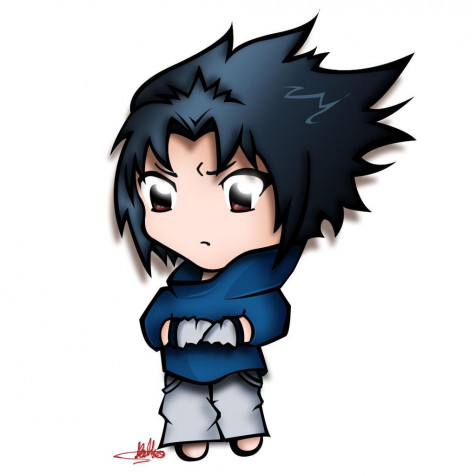 Sasuke Chibi Phone Wallpaper 1024x1024px