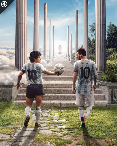 Messi And Maradona Wallpaper for Mobile 1920x2400px