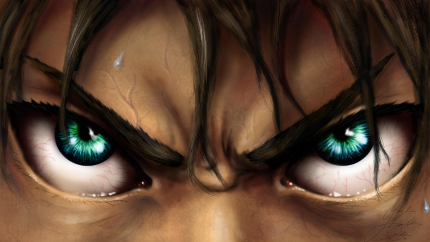 Eren Yeager Laptop Background 3000x1688px