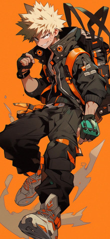 Katsuki Bakugo Phone Background 1183x2560px