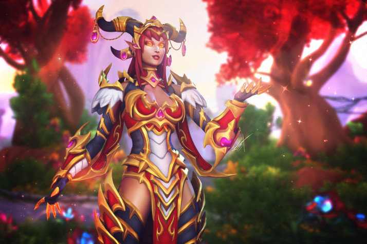 Alexstrasza MacBook Background 4096x2731px