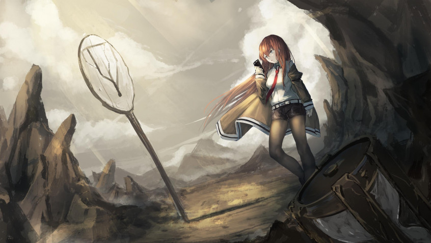 Kurisu Makise Desktop Background 2645x1488px