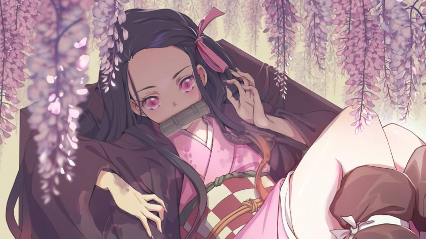 Nezuko Full HD 1080p Wallpaper 1920x1080px