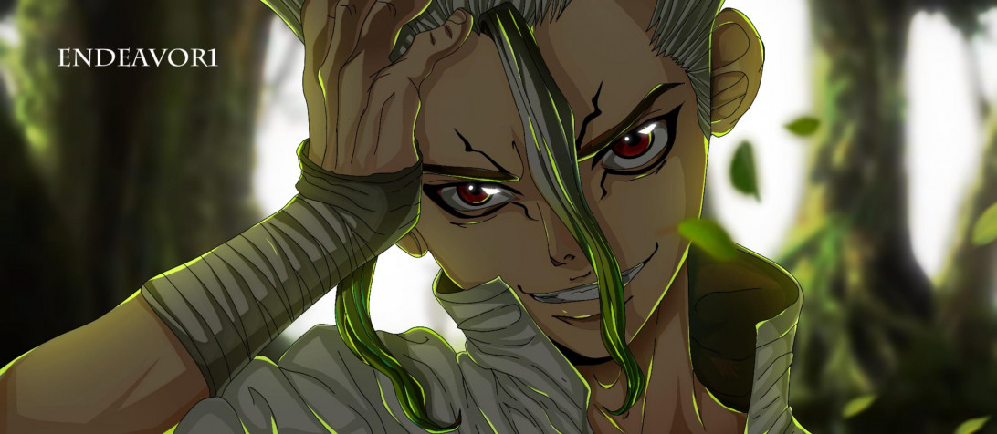 Senku Ishigami Background Image 2500x1090px