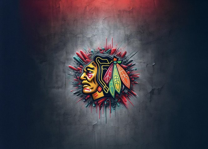 Chicago Blackhawks HD Background 2100x1500px