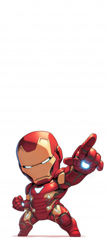 Iron Man Chibi iPhone Background 2000x4329px