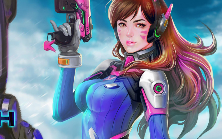 Dva Overwatch Widescreen HD Wallpaper 1920x1200px