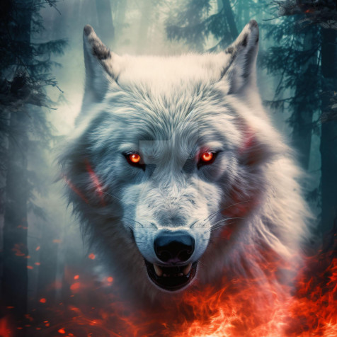 White Wolf iPhone Background Image 1920x1920px