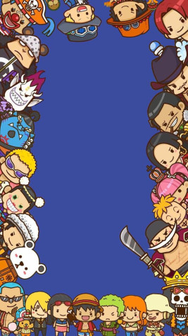 Luffy Chibi Mobile Background 800x1422px