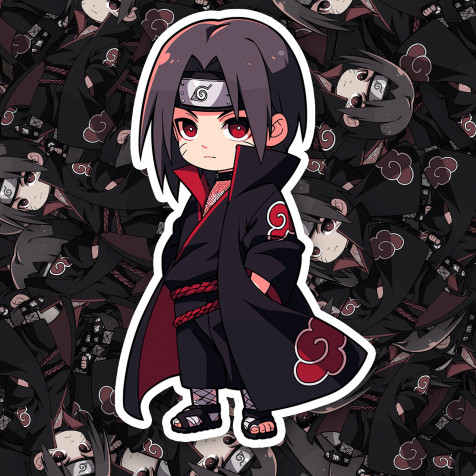 Itachi Chibi iPhone Background 1500x1500px