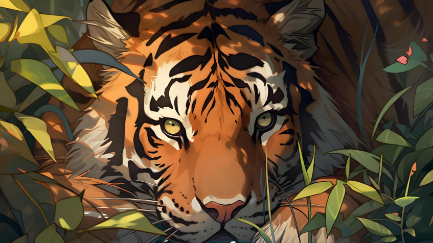 Tiger HD Wallpaper 1536x864px