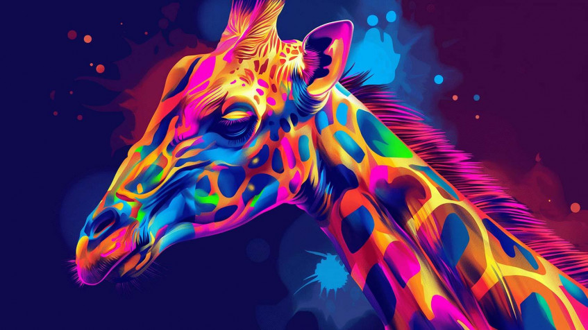 Giraffe Laptop Wallpaper 1536x864px