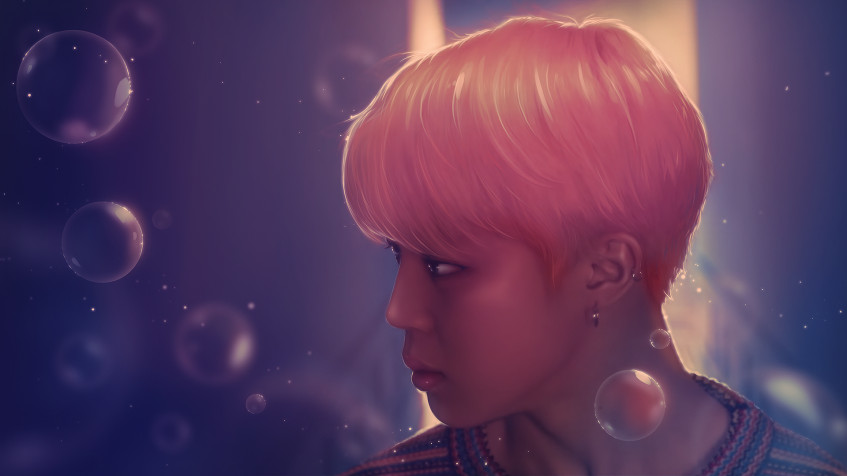 Cartoon Bts Jimin Full HD 1080p Wallpaper 1920x1080px