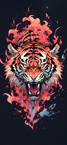 Tiger Phone Background Image 1183x2560px