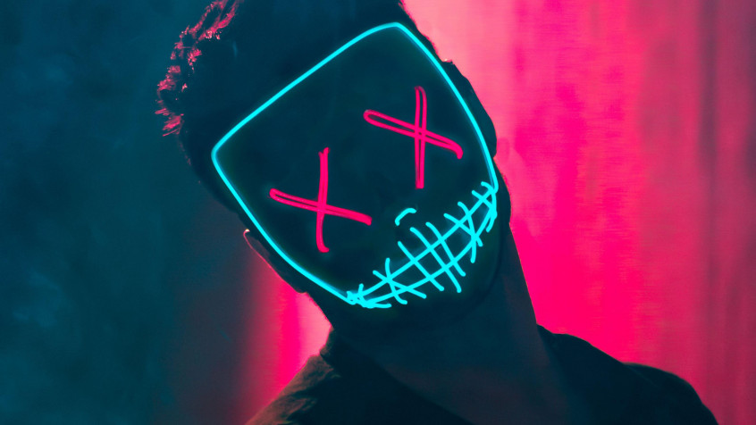 Mask Guy Laptop Background 3180x1789px