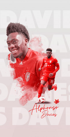 Alphonso Davies iPhone Background Image 1160x2264px