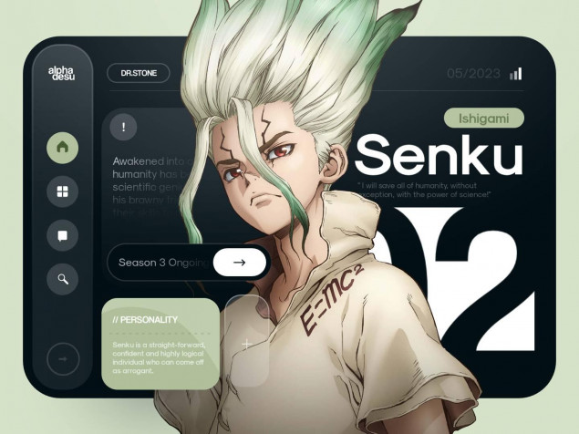 Senku Ishigami Desktop Background 1440x1080px