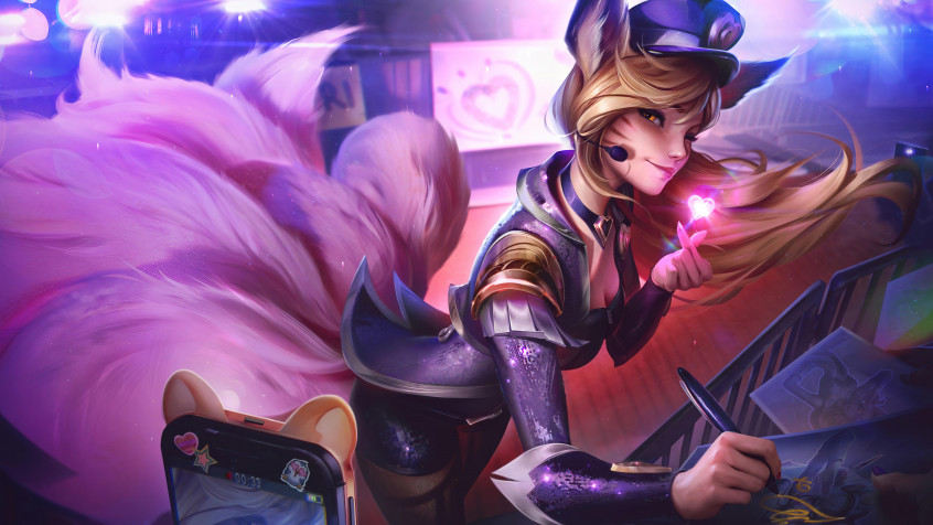 Ahri League Of Legends Background Image 7680x4320px