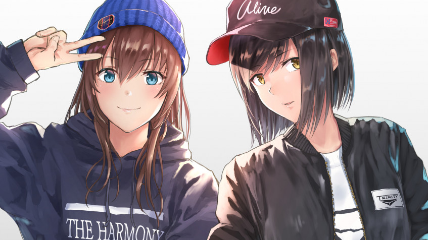 Anime Girl With Cap Full HD 1080p Wallpaper 1920x1080px