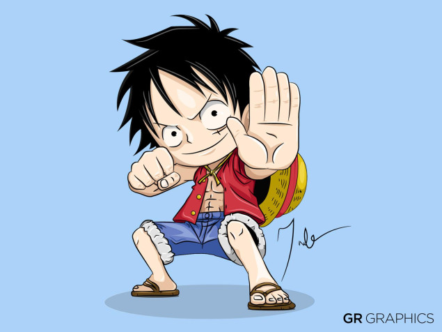 Luffy Chibi Background Image 1600x1200px