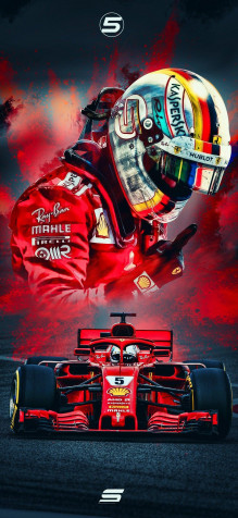 Sebastian Vettel iPhone 11 Pro Wallpaper 1125x2436px