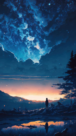 Anime Landscape iPhone Wallpaper Image 1080x1920px