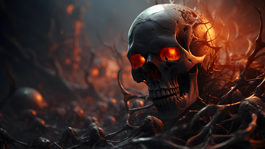 Skull Pc 4k UHD Wallpaper 3840x2160px