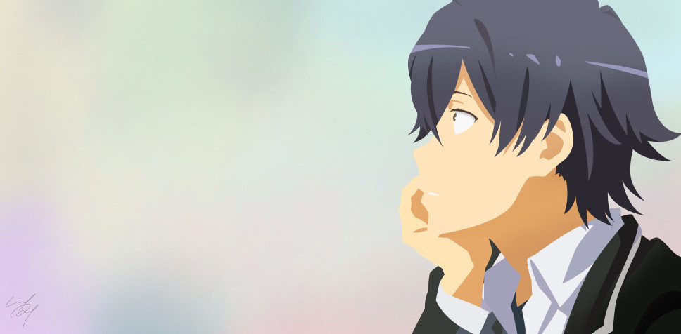 Hachiman Hikigaya MacBook Background 7680x3776px