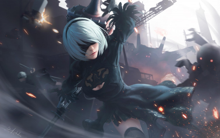 Nier Automata Background Image 3936x2480px