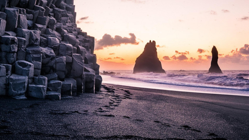 Reynisfjara Iceland Full HD 1080p Wallpaper 1920x1080px