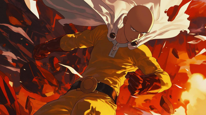 Saitama Desktop HD Background 1536x864px